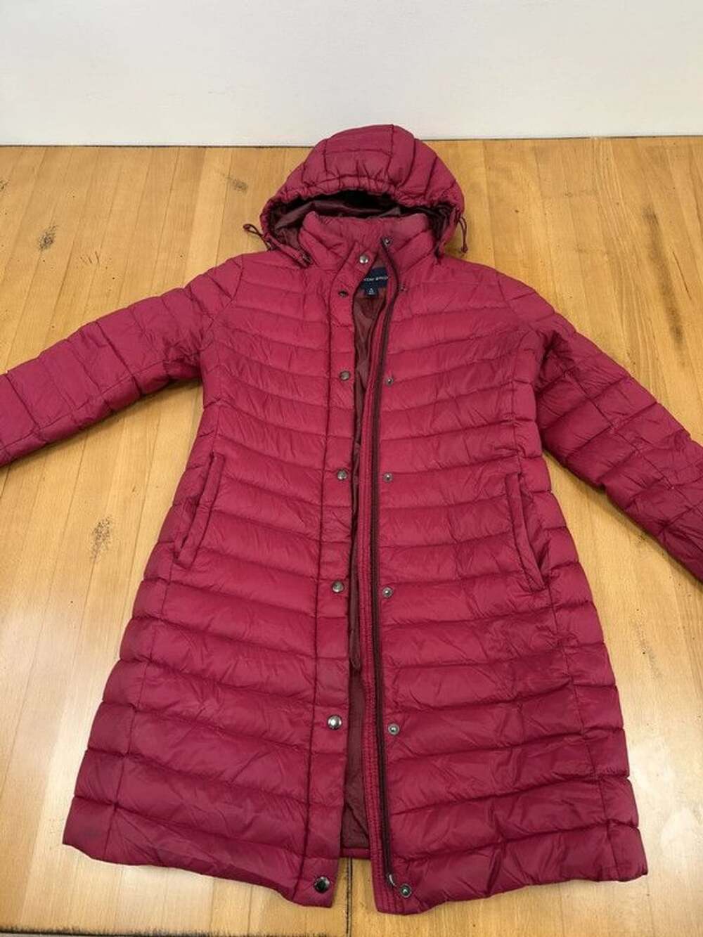 Lands' End Magenta Quilted Packable Puffer Jacket